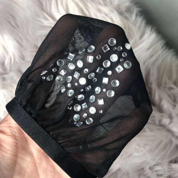 𝅺seduction by Frederick’s of Hollywood Sheer Black Rhinestone Bralette - Picture 6 of 6